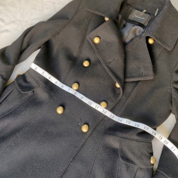 Tahari Courtney Military Wool Blend Peacoat - Picture 10 of 11